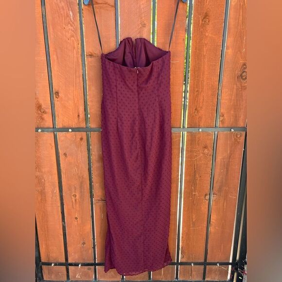 Katie May come on home clip dot dress sangria size M - Picture 4 of 7